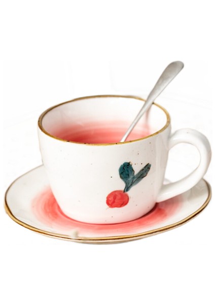 Japon Yaratıcı Lüks Seramik Kahve Fincanı Set Vintage Ev Öğleden Sonra Çay Bardağı Seti Sevimli Copo Cafe Mutfak Aksesuarları BD50 | Kupa ve tabaklar (Yurt Dışından)