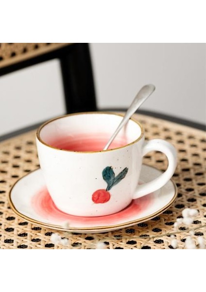 Japon Yaratıcı Lüks Seramik Kahve Fincanı Set Vintage Ev Öğleden Sonra Çay Bardağı Seti Sevimli Copo Cafe Mutfak Aksesuarları BD50 | Kupa ve tabaklar (Yurt Dışından) fiyatları