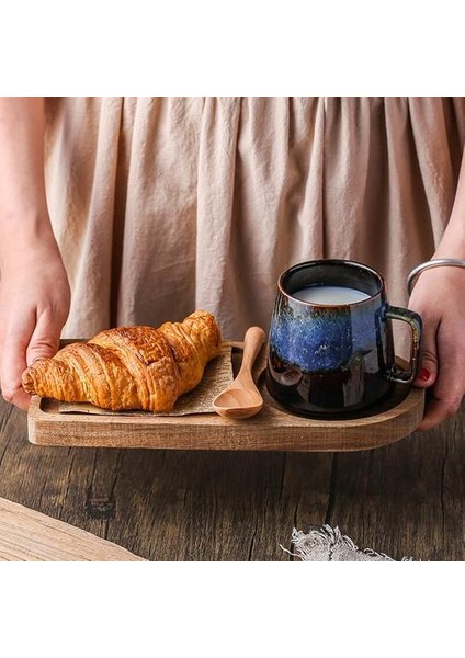 Yaratıcı Seramik Kahve Fincanı Set Porselen Japon Tarzı Çevre Dostu Vintaj Öğleden Sonra Çay Mate Kupası Kullanımlık Tazas Drinkware 50 | Teacup tabak Setleri (Yurt Dışından)