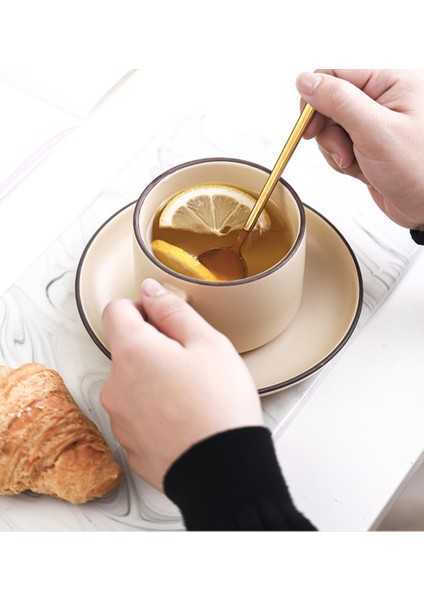 Japon Yüksek Kahve Fincanı Vintage Espresso Seramik Kupa Çevre Dostu Kupası ve Tabağı Nordic Cups Tazza Colazione Drinkware | Kahve Kupası ve tabak Setleri (Yurt Dışından)