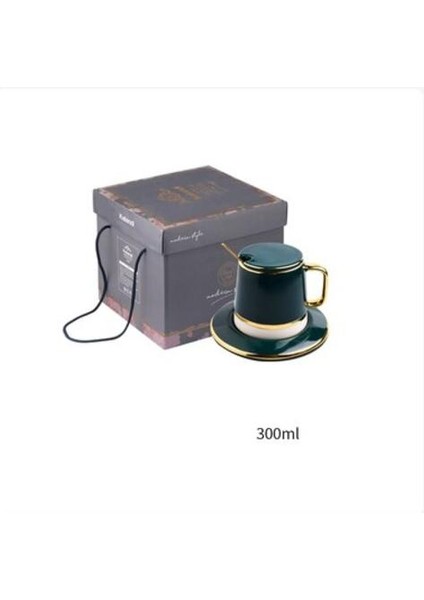 Avrupa Kahve Kupaları Ev Drinkware Temel Öğleden Sonra Çay Bardağı Seti Retro Seramik Kahve Fincanı ve Daire Hediye Kutusu Paketi | Kahve Kupası ve tabak Setleri (Yurt Dışından)