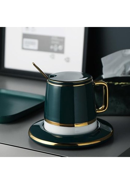 Avrupa Kahve Kupaları Ev Drinkware Temel Öğleden Sonra Çay Bardağı Seti Retro Seramik Kahve Fincanı ve Daire Hediye Kutusu Paketi | Kahve Kupası ve tabak Setleri (Yurt Dışından)