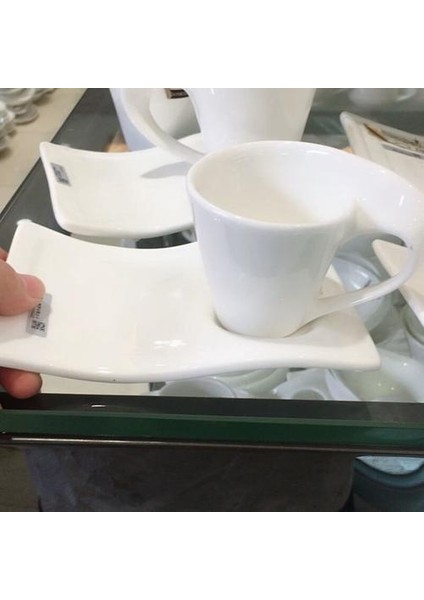 Beyaz Seramik Kahve Çay Kupası ve Tabağı Makale Kupası ve Dailer Porselen Çay Bardağı Kaşık Seti | Kahve Kupası ve tabak Setleri (Yurt Dışından)
