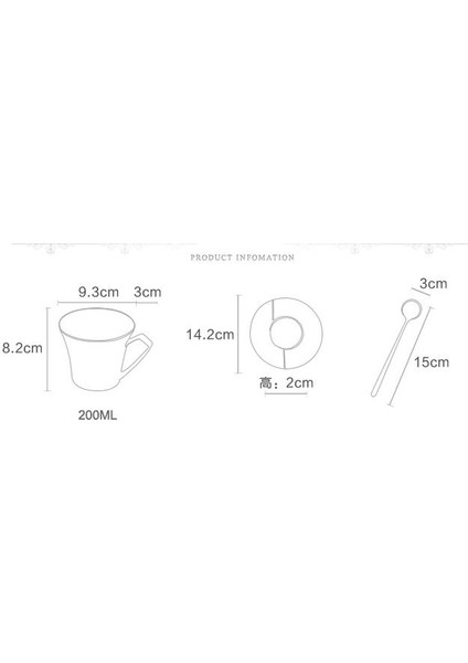 Altın Kolu Seramik Kahve Fincanı Tabağı Müzikal Not Kaşık Çay Kupası Porselen Çay Seti Gelişmiş Teacup Cafe Espresso Kupası | Kahve Kupası ve tabak Setleri (Yurt Dışından) indirimleri