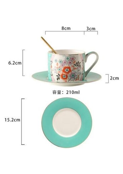 Kemik Çini Kahve Fincanı ve Tabağı Seti Seramik Su Bardağı Kemik Çini Latte Süt Çay Bardağı Ingiliz Öğleden Sonra Çay Bardağı | Çay Fincanı ve tabak Setleri (Yurt Dışından)