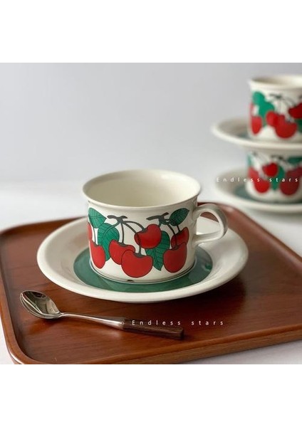 Vintage Porselen Seramik Kahve Fincanı Plaka Avrupa Eko Dostu Sevimli Espresso Bardak Kupası Çay Kupası ve Sacer Drinkware | Kahve Kupası ve tabak Setleri (Yurt Dışından) modelleri