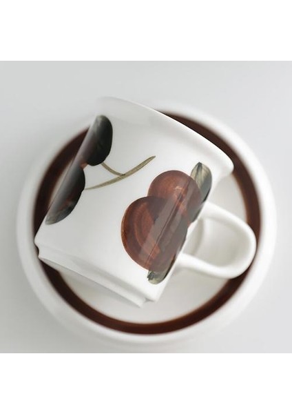 Beyaz Çömlekçilik Vintage Nordic Coffee Fincan Latte Cam Seyahat Modern Espresso Bardak ve Tabağı Porselen Drinkware | Kahve Kupası ve tabak Setleri (Yurt Dışından)
