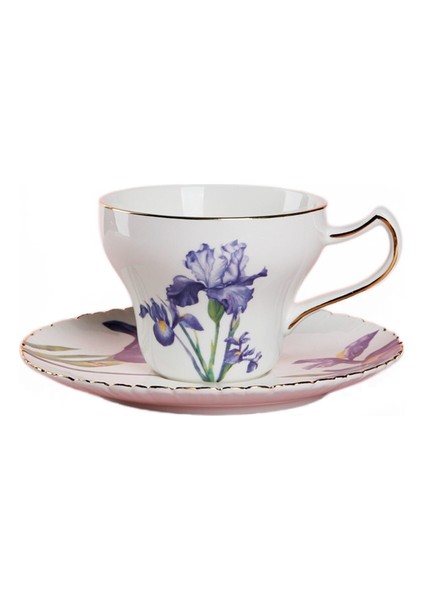 Ingiliz Retro Kahve Fincanları ve Tabağı Altın Kolu ile Set Seramik Cappuccino Öğleden Sonra Çay Bardağı Çay Seti ile Hediye Kutusu Drinkware | (Yurt Dışından)
