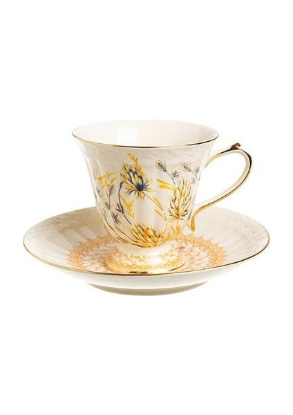 Kahve Fincanı ve Tabağı Fransız Tarzı Altın Retro Mahkemesi Feng Shui Kupası Ev Öğleden Sonra Çay Kupası Pot Yaratıcı Avrupa Seramik Kupası Kupa | Kupalar (Yurt Dışından)