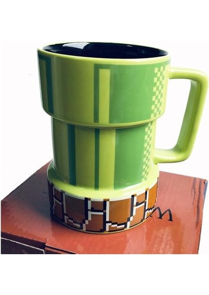 Karikatür Süper Mario Kanalizasyon Piksel 3D Kahve Kupa Seramik Ev Ofis Süt Çay Su Kupalar Doğum Günü Festivali Hediyeleri Için Drinkware Kupası | Kupalar (Yeşil) (Yurt Dışından) fiyatları