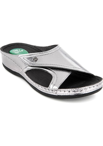 Muya orthopedix Hazar Kemik Çıkıntısı Hallux ve Topuk Dikeni Jel Destekli Kurşun Renk Kadın Terlik 3320410