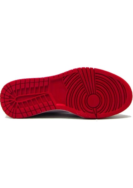 Orthopedix 1839 Anatomik Unixes Bağcıklı Yüksek Bilekli Sneaker Spor Ayakkabı Siyah Beyaz Kırmızı