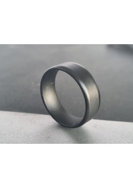 Paslanmaz Çelik Düz Siyah Alyans Yüzük