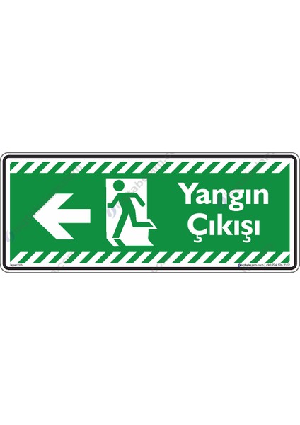 Yangın Çıkışı Sola Ok