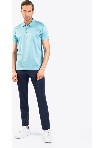 Erkek Regular Fıt Polo Yaka Tişört-Yeşil