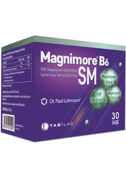 Tab İlaç Magnimore B6 Sm 30 Saşe