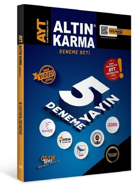 Altın Karma Yayınları AYT  1. Dönem Deneme 2023