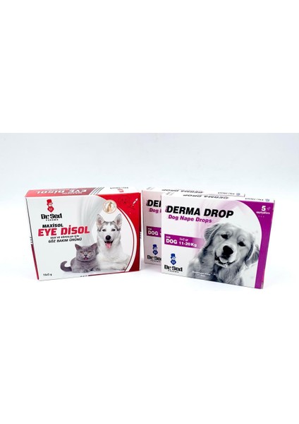 Derma Köpek 11-20 kg Deri Bakım Ürünü 2 Kutu + Göz Bakım Ürünü