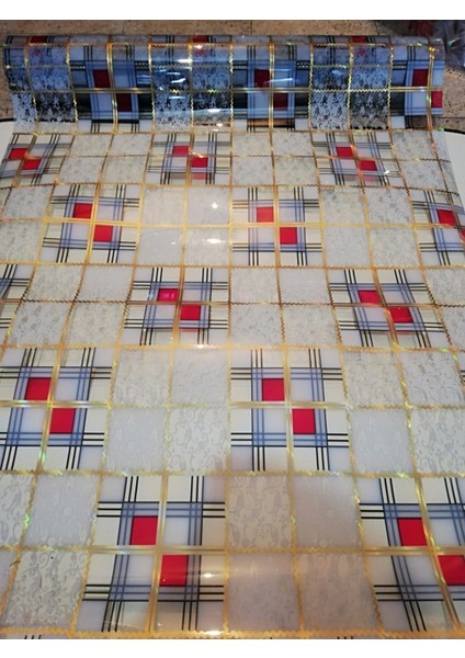 ŞEFFAF MASA ÖRTÜSÜ 1,4 mm 100 cm x 150 Kalın DESENLİ Pvc Kaymaz Masa Örtüsü Koruyucu 100 CM X 150 CM