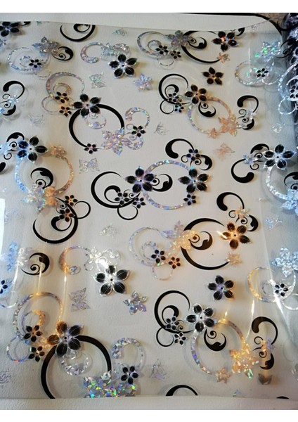 ŞEFFAF MASA ÖRTÜSÜ 1,7 mm 80 cm x 140 cm Kalın DESENLİ Pvc Kaymaz Masa Örtüsü Koruyucu 80 CM X 140 CM ONUR