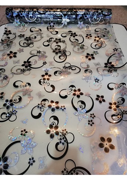 ŞEFFAF MASA ÖRTÜSÜ 1,7 mm 80 cm x 100 cm Kalın DESENLİ Pvc Kaymaz Masa Örtüsü Koruyucu POLSET ŞEFFAF
