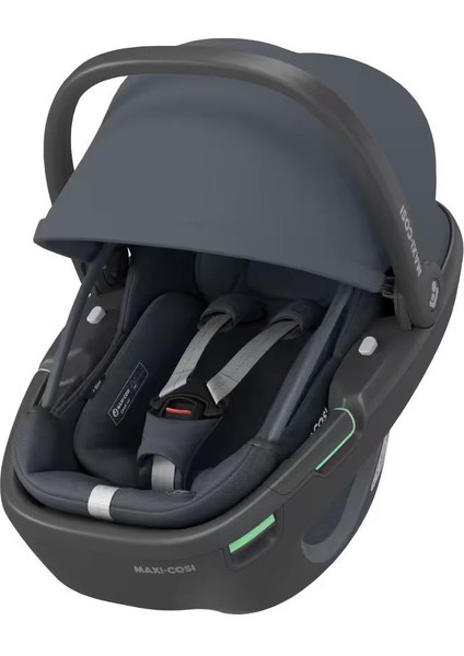 Coral 360 Dönebilir Yatabilir Isofix Bazalı 2'si Bir Arada Ana Kucağı ve Oto Koltuğu Essential Graphite