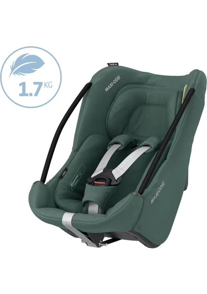 Coral 360 Dönebilir Yatabilir Isofix Bazalı 2'si Bir Arada Ana Kucağı ve Oto Koltuğu Essential Green