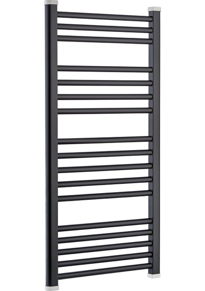 40 / 100 Cm 14 Borulu Siyah Havlupan + 2 Adet Vana + 2 Boru Gizleme Aparatı + Montaj Seti
