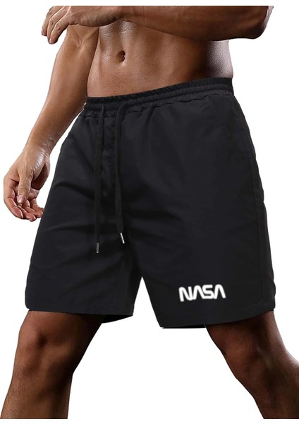 Nasa Baskılı Erkek Siyah Şort-Daxis Sportwear Company fiyatları