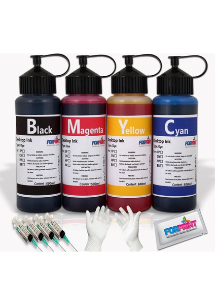 Canon G2415, Canon G3411 Yazıcı Uyumlu Forprint Dolum Seti 4X500ML