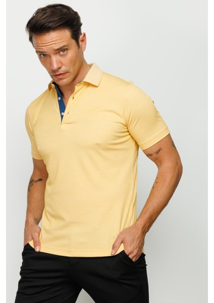 Erkek Polo Yaka T-Shirt Sarı fiyatları