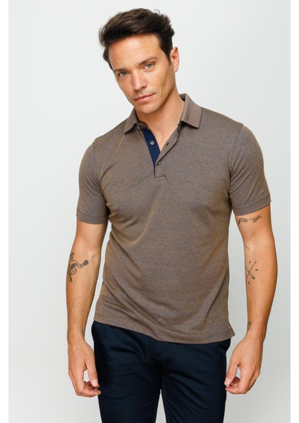 Erkek Polo Yaka T-Shirt S.kahve