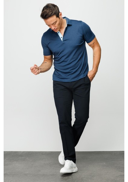 Erkek Polo Yaka T-Shirt Petrol