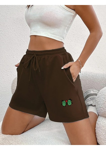 Kadın Kısa Baskılı Şort Daxis Sportwear Company