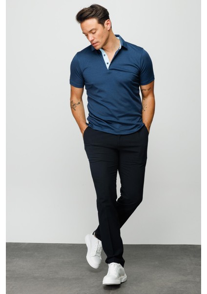 Erkek Polo Yaka T-Shirt Petrol indirimleri