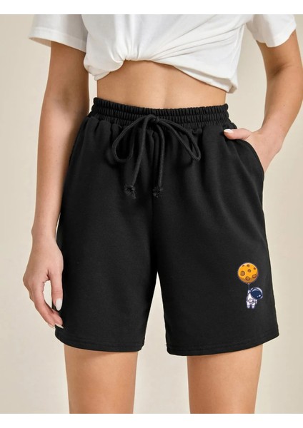 Kadın Kısa Şort Baskılı Daxis Sportwear Company