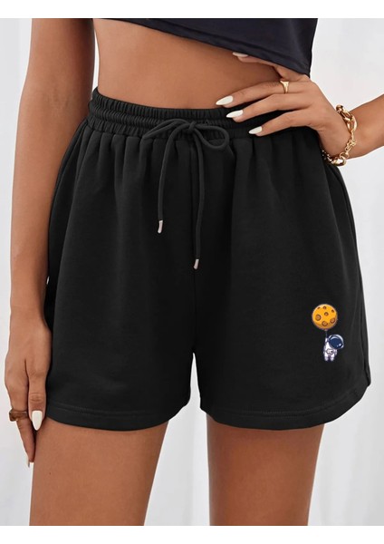 Kadın Kısa Şort Nefes Alabilir Kumaşla Spor Tarzı