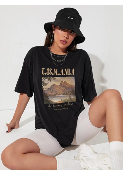 Baskılı Oversize Unisex Tshirt Daxis Sportwear Company