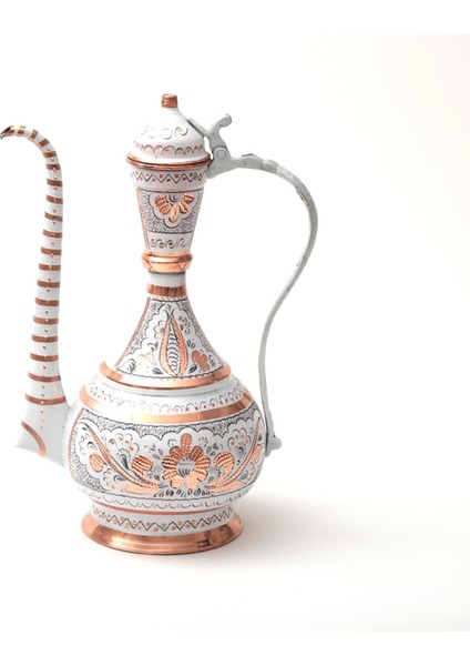 Dekor Amaçlı Erzincan El İşlemeli Bakır Osmanlı Leğenli İbrik Beyaz fiyatları