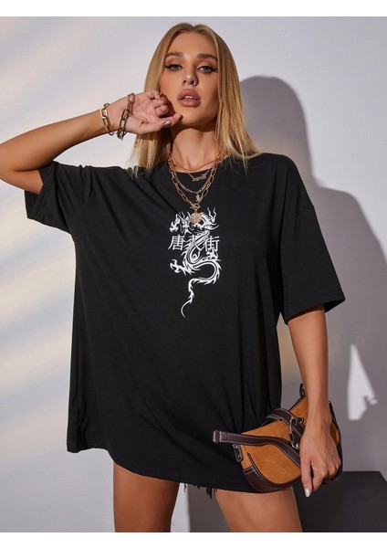Oversize Baskılı Unisex Tshirt Daxis Sportwear Company modelleri