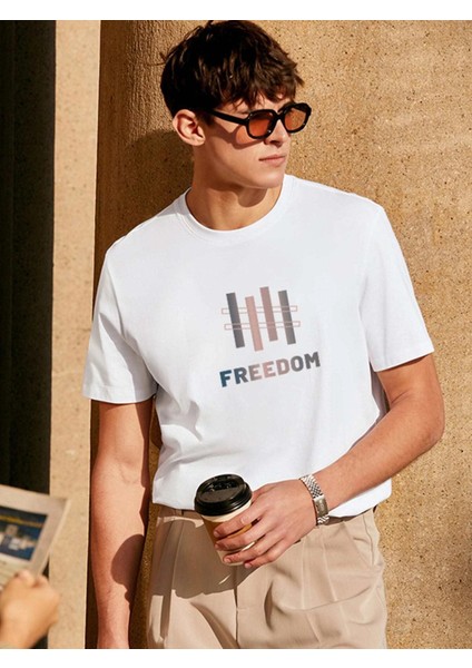 Freedom Baskılı Oversize Tshirt-Daxis Sportwear Company