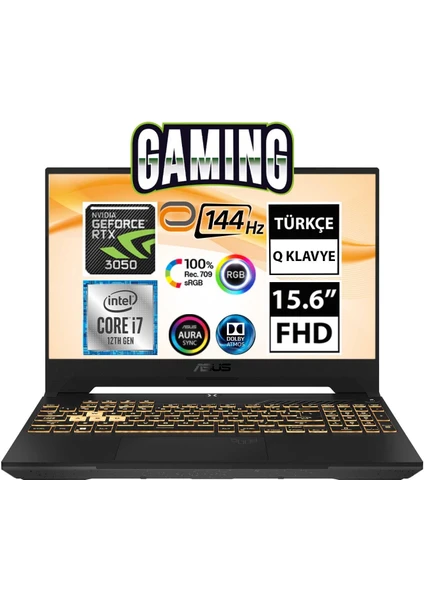 Tuf Gaming F15 FX507ZC4-HN009A4 I7-12700H 32GB 1tbssd RTX3050 15.6" Fullhd Freedos Taşınabilir Bilgisayar