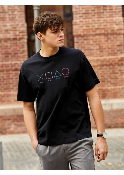 DAXİS Sportwear Company Unisex Game Baskılı Oversize Tshirt Daxis Sportwear Company