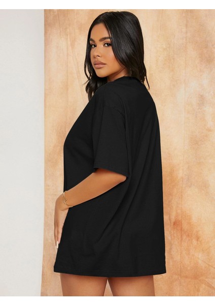 Kadın Hope Baskılı Oversize Tshirt Daxis Sportwear Company modelleri