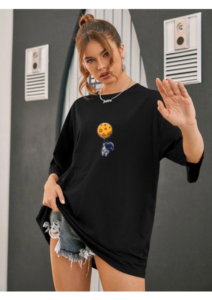 Oversize Kadın Astonot Baskılı Tshirtdaxis Sportwear Company modelleri