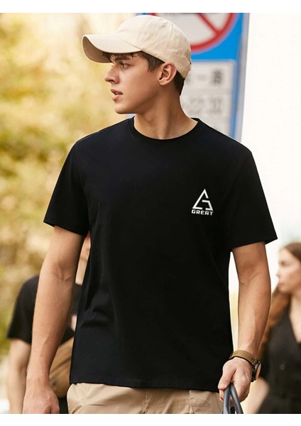 Great Baskılı Oversize Tshirt-Daxis Sportwear Company modelleri