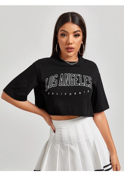 Baskılı Crop Tshirt Daxis Sportwear Company modelleri