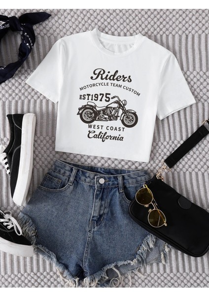 Baskılı Crop Tshirt Daxis Sportwear Company