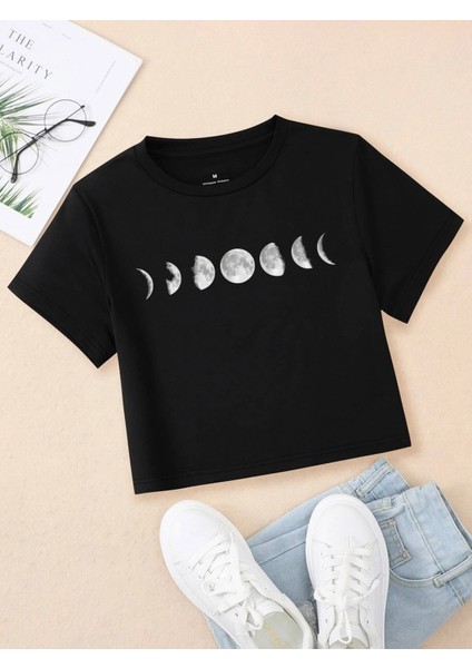 Baskılı Crop Tshirt Daxis Sportwear Company