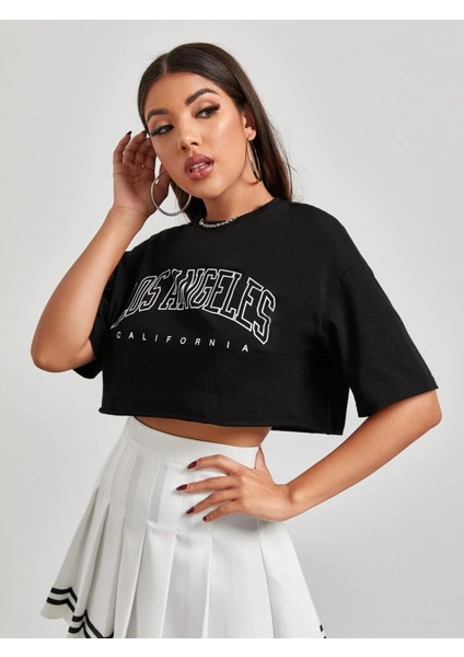 Baskılı Crop Tshirt Daxis Sportwear Company